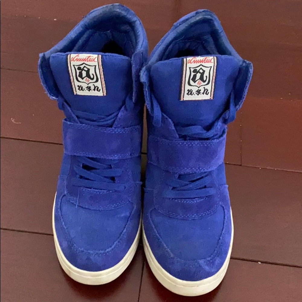 Royal Blue ASH Wedge Heeled Sneakers!